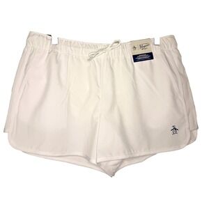Penguin Women's XL 3" Pickleball Tennis Shorts Drawstring White $45 NEW